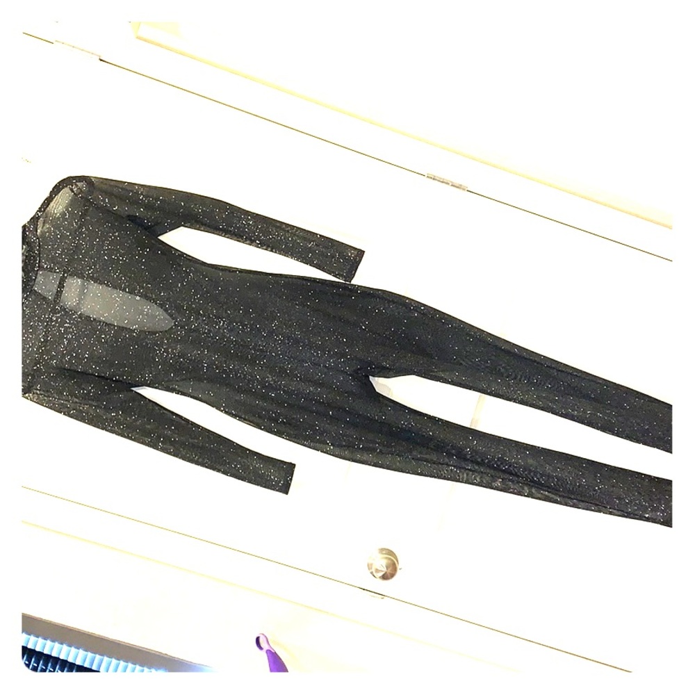 Sparkly black sheer one piece